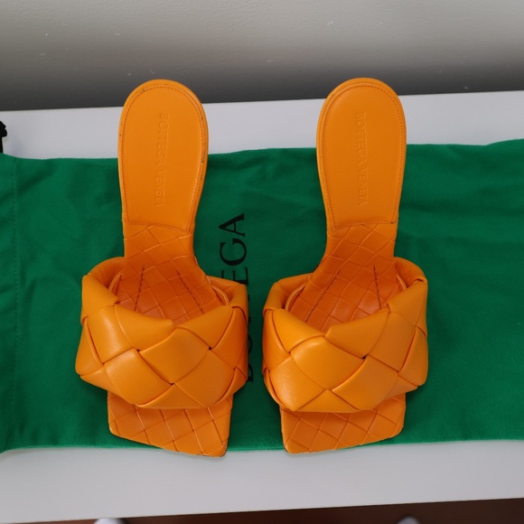 Bottega Veneta Lido Mules Color Tangerine - Picture 5 of 14